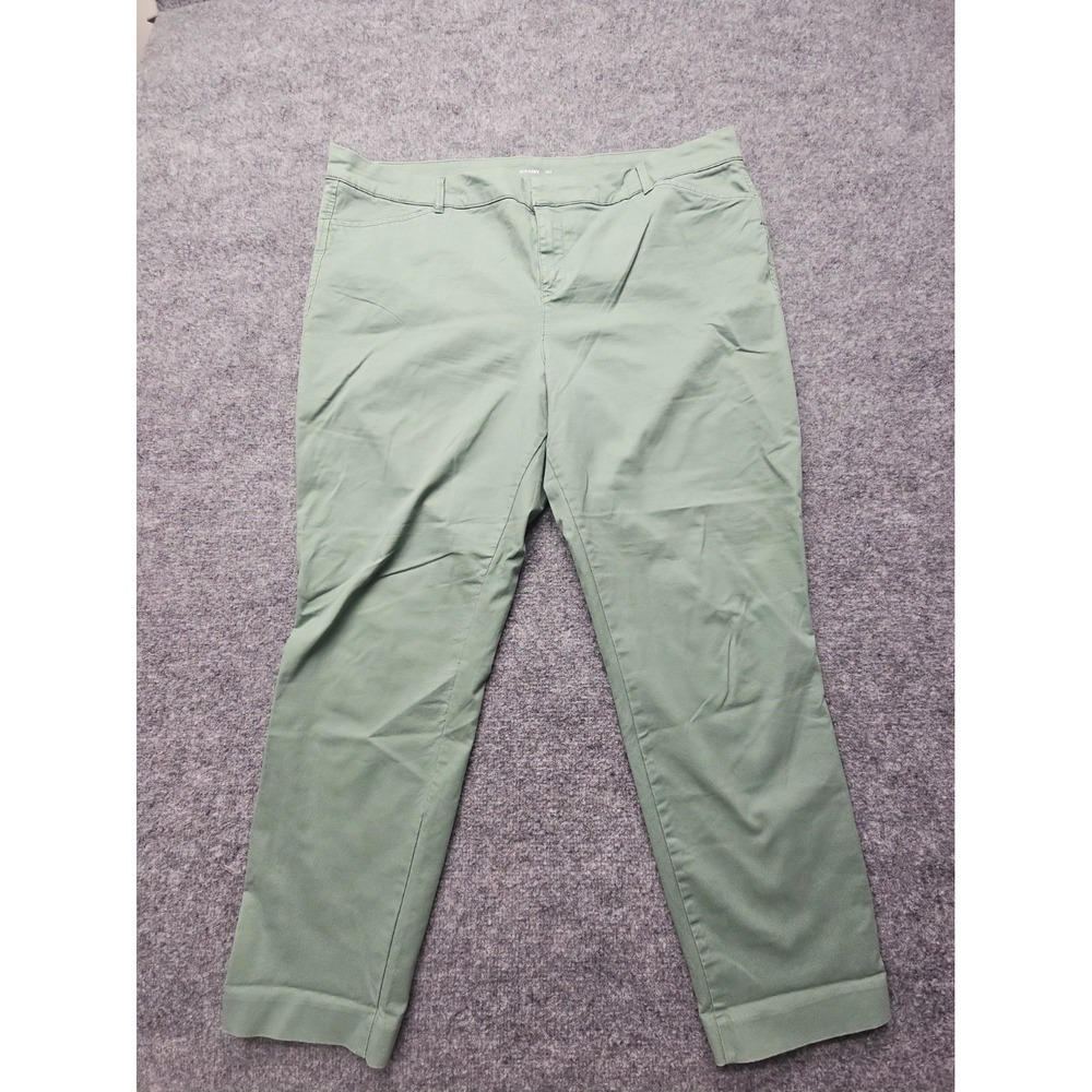 Old Navy Pixie Ankle Pants Women Plus Size 18 Green Flat Front Stretch SPOT